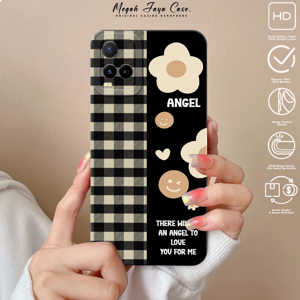 Case VIVO Y21 Y21S Y21T Y33S Y33T Y21A - Casing Hp VIVO Y21S Y21 Y21T Y21A Y33S Y33T  Motif BUNGA - 