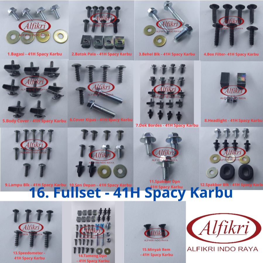 41. Spacy Karbu Baut Spacy Karbu Fullset / Baud Honda Spacy Karbu Full Body / Baut Baud Honda Spacy 