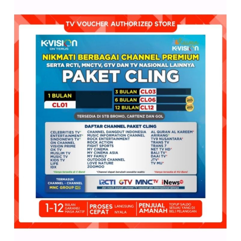 cling k-vision 1 bulan