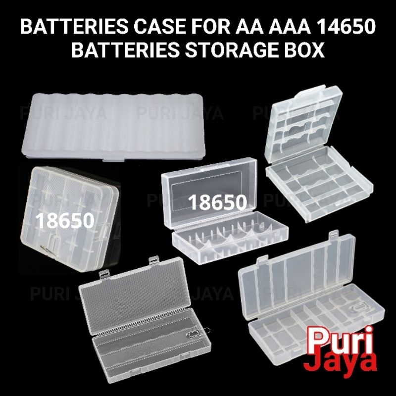 Kotak Baterai AA AAA 14500 14650 opsional Lithium Li-ion 18650 20650 Batteries Case Storage Battery 