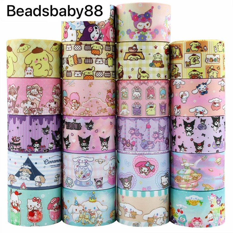 

BeadsBaby88 Pita GrossGrain Sanlio Series Kulomi cinamorol and friends 3,8cm / 38m Premium Quality (per yard) cocok banget untuk dibuat Pita Lightstick Jepit Rambut bando bross ikat kado dan kerajinan lain