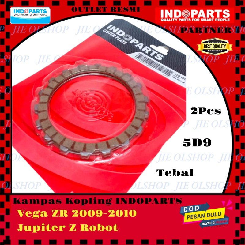 INDOPARTS Kampas Kopling Yamaha VEGA ZR 2009 - 2010 JUPITER Z NEW ROBOT Original Indopart  2pcs Teba