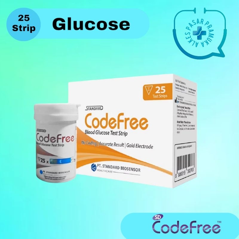 SD Biosensor CodeFree Strip Gula Darah Isi 25  Isi Ulang Strip Gula CodeFree  Refill Gula Code Free