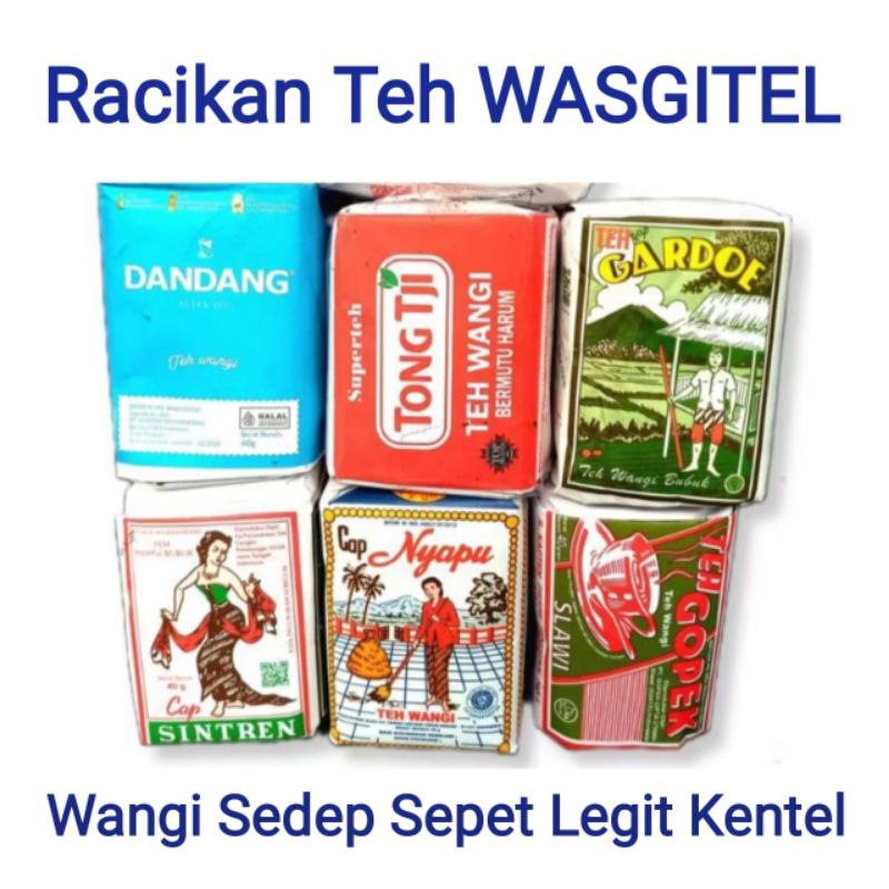 

Racikan 6 teh Wasgitel khas solo untuk jualan es teh jumbo