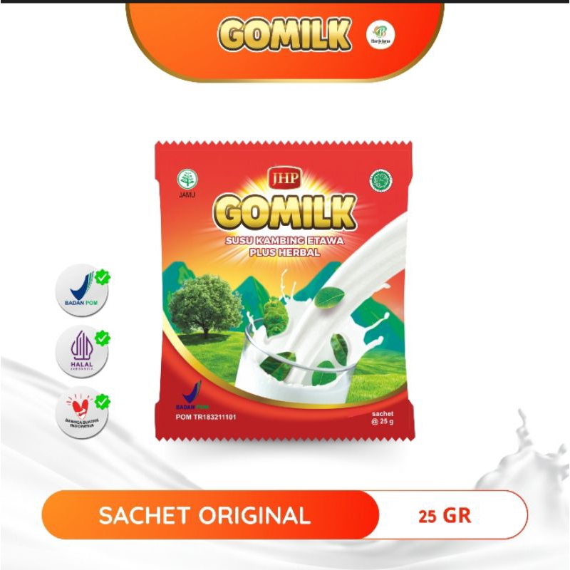 

GOMILK susu kambing etawa plus herbal shachet 25grm