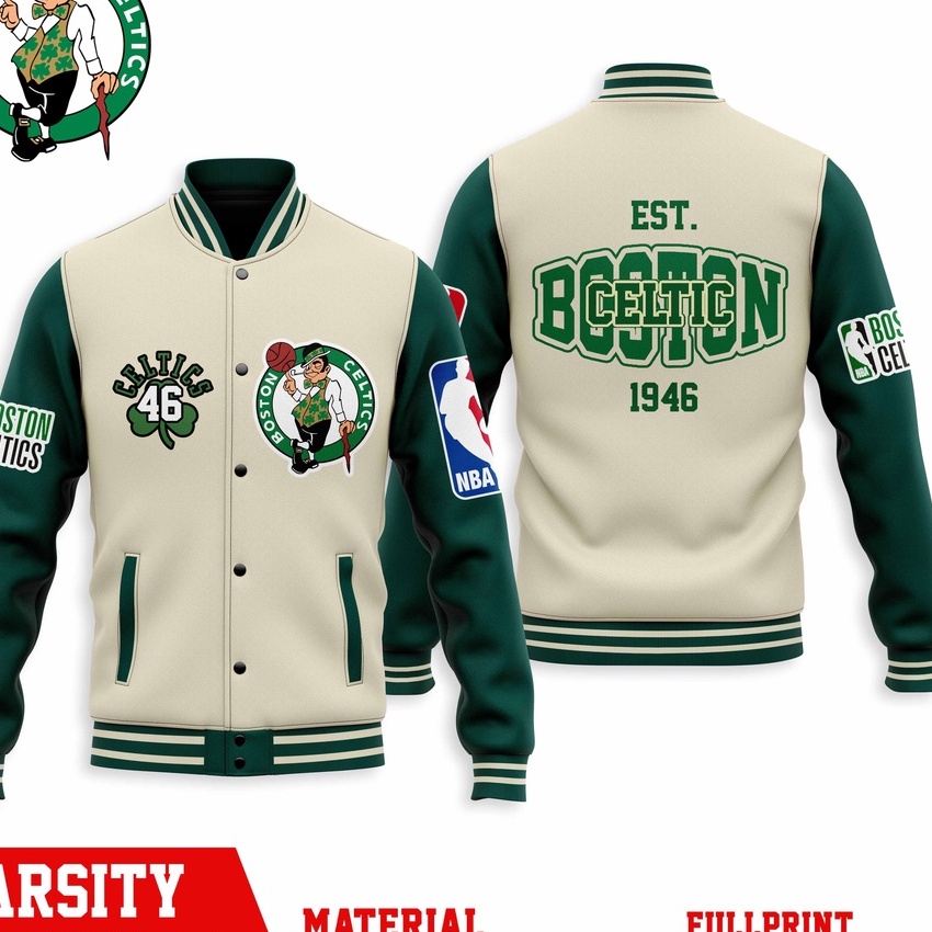 KF7 VARSITY JACKET TEAM BASKETBALL SERIES CELTICS 46 BOSTON