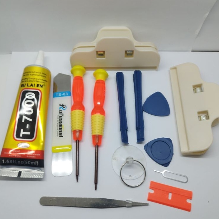 Ready Stok  SATU PAKET OBENG 1 IN 1 SET HP  B7 5 ML BENING  PENJEPIT LCD 2 PCS  Congkelan LCD BUAT B