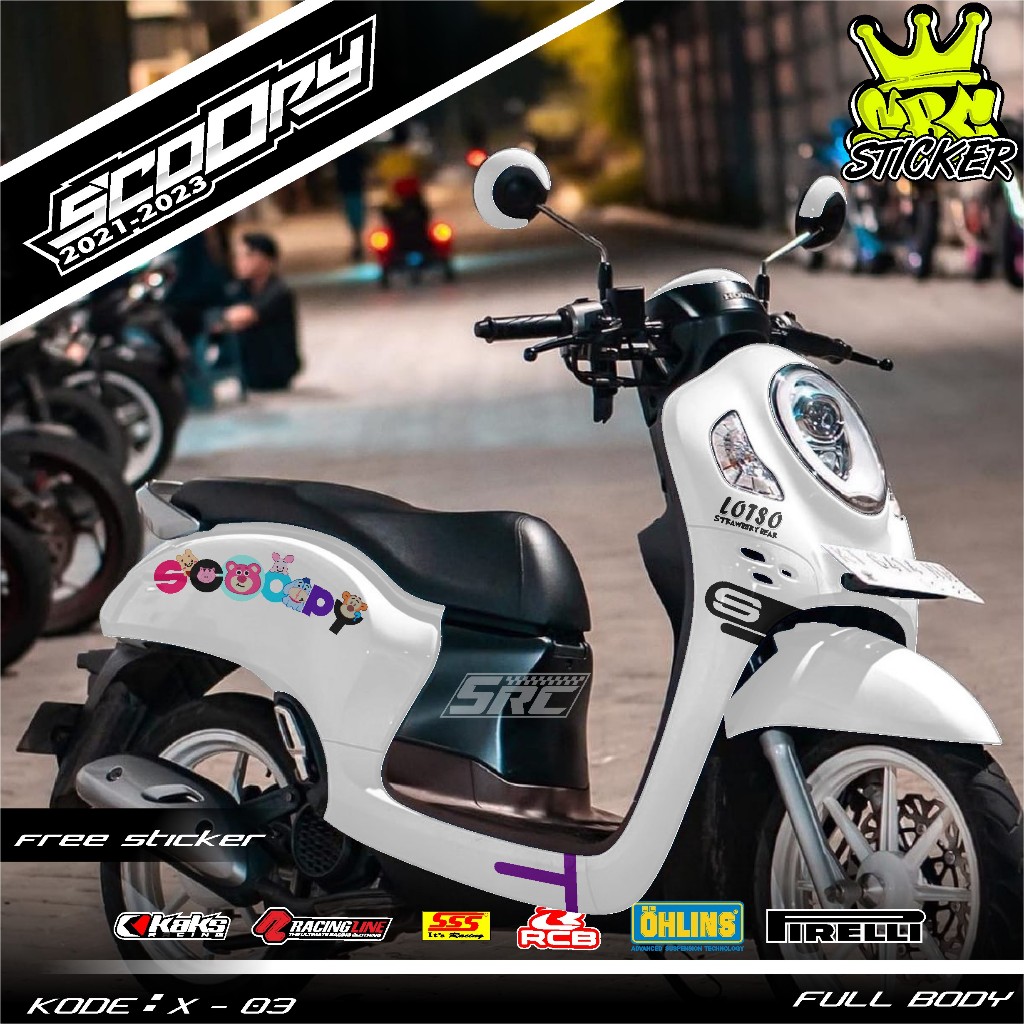COD Sticker Decal Full Body Motor Honda Scoopy 2020 2021 2022 2023 2024 Sticker Full Body Scoopy Pre