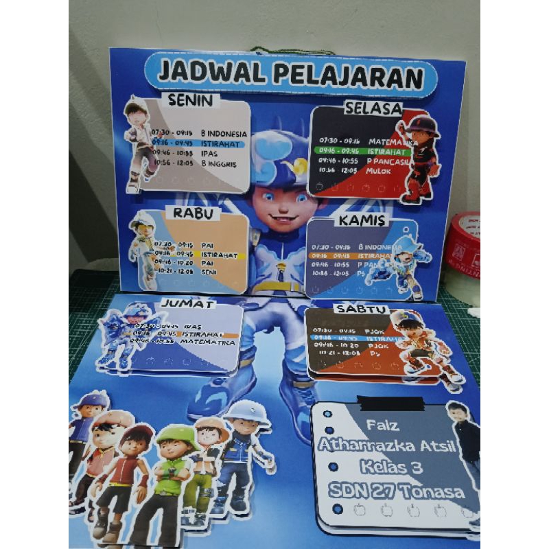 

Jadwal pelajaran 3D Design anak cowok bisa custom