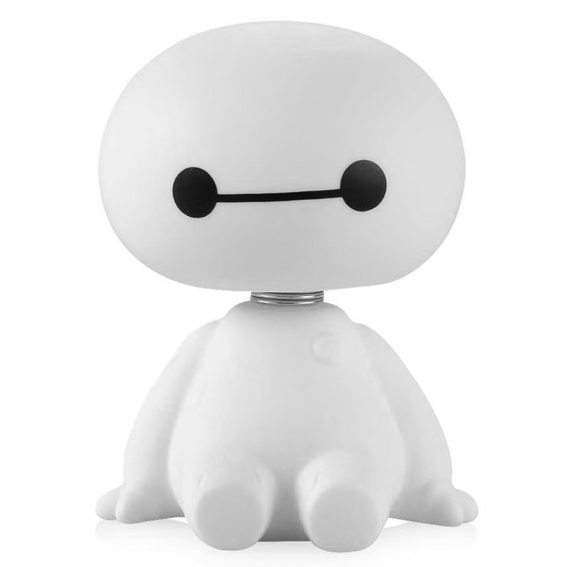 PAJANGAN HIASAN ORNAMENT KARAKTER BAYMAX KEPALA GOYANG LUCU HIASAN DASHBOARD INTERIOR MOBIL KAMAR RU