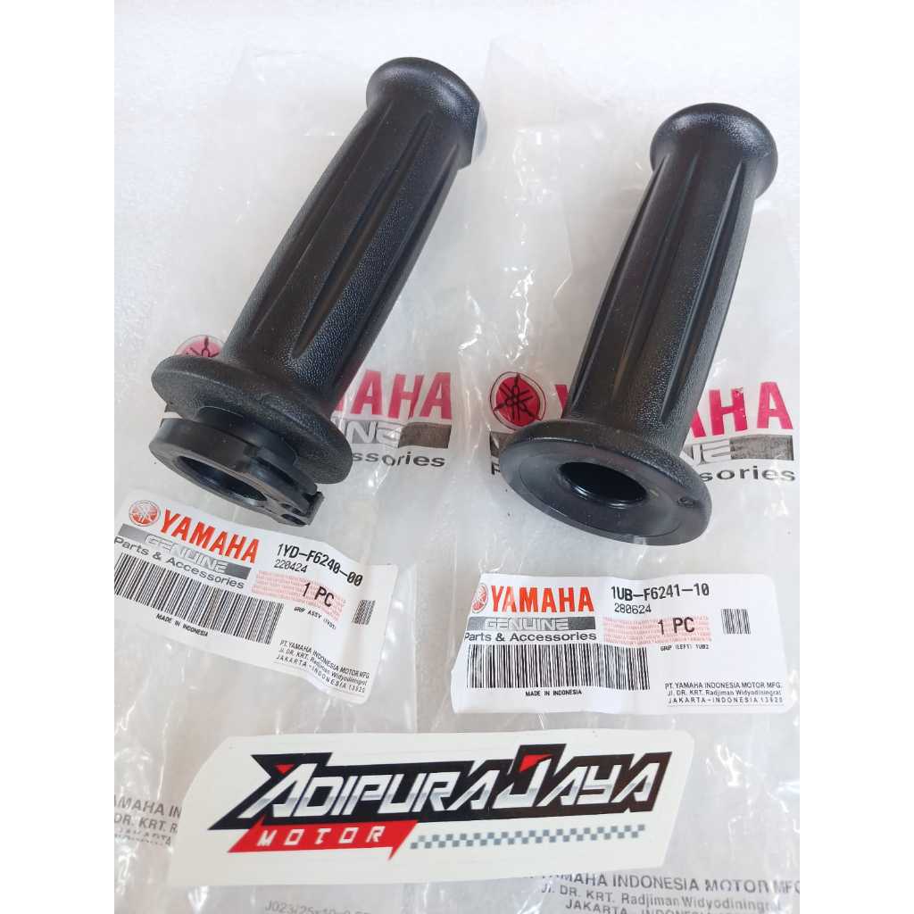 HANDGRIP HANFAT KARET STANG FINO FI 115 125 GRANDE INJEKSI LUBANG 2 ORIGINAL YAMAHA