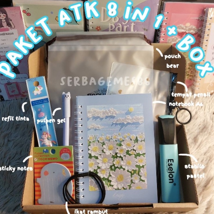 

Langsung Ambil serbagemes88 PAKET ALAT TULIS 8IN1 STATIONERY SET HADIAH LUCU HAMPERS KADO GIFT BOX ALAT TULIS SET PAKET ALAT TULIS SEKOLAH STATIONERY SET FANCY STATIONERY SET AESTHETIC KADO UNIK UNTUK PEREMPUAN DAN LAKI LAKI BUKU