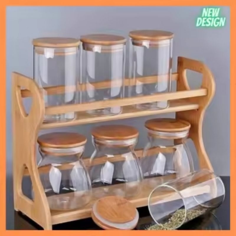 Rak Bumbu Dapur / Rak Bumbu Kayu / Rak Bumbu Susun / Rak Bumbu Dapur Kayu / Rak Bumbu estetik / Rak 