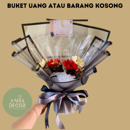 

Buket uang atau barang kosong kerangka bouquet cellophane transparant hampers hadiah ultah wisuda anniversary