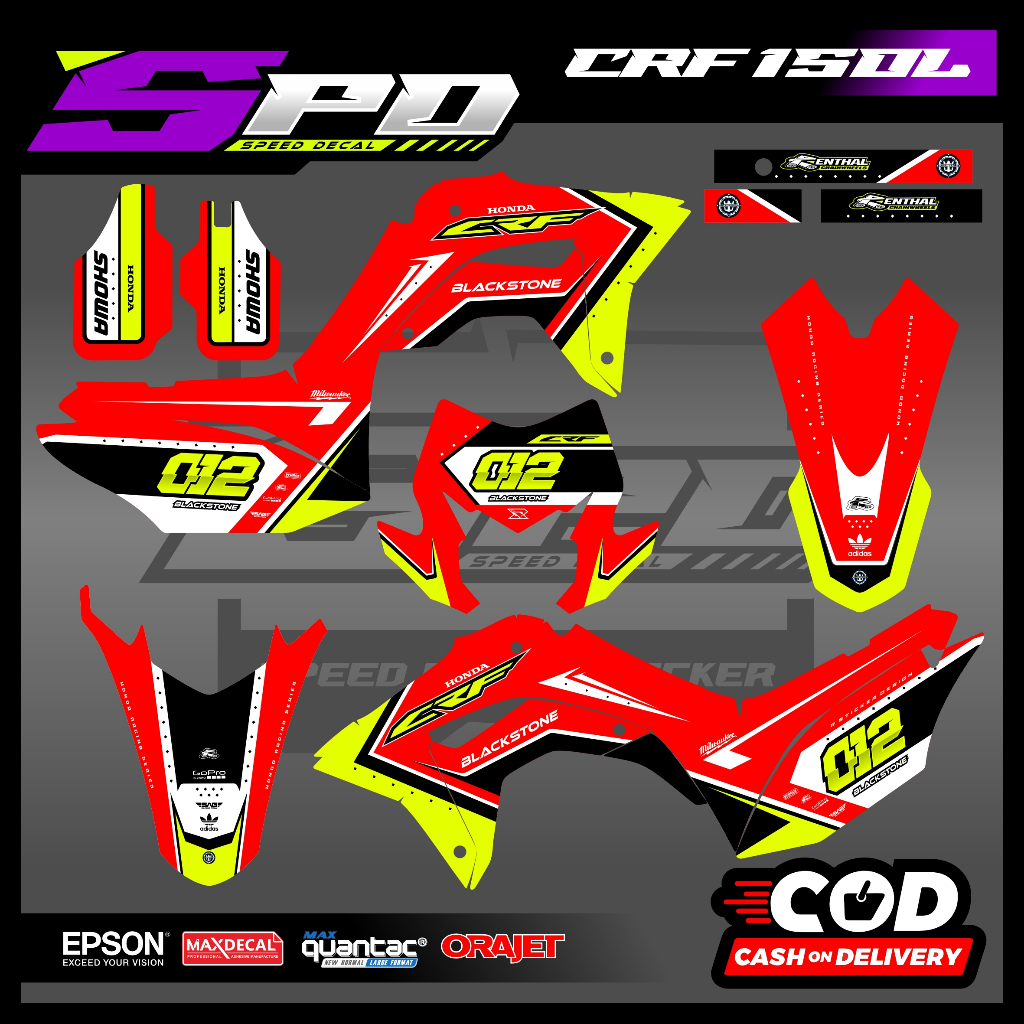 Decal crf 150 merah stabilo - decal crf full body custom