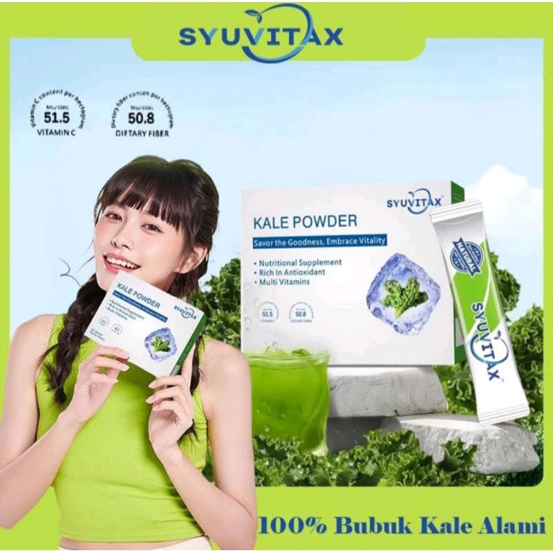 

SYUVITAX KALE POWDER 100% ORIGINAL MINUMAN PELANGSING KALE POWDER SYUVITAX