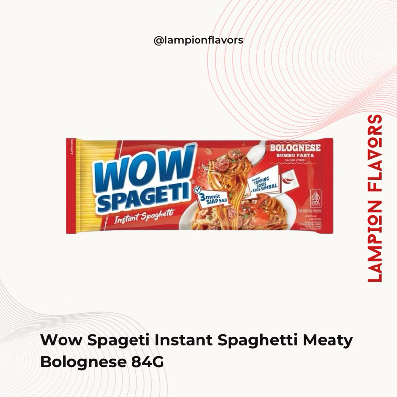 

Wow Spageti Instant Spaghetti Meaty Bolognese 84G