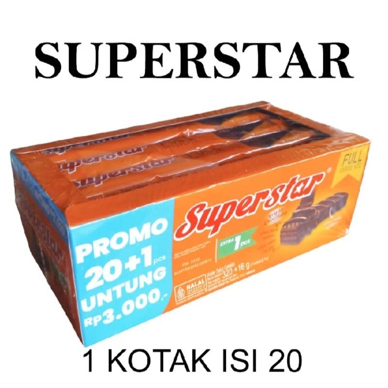 

Snack SuperStar Triple Chocolate 1 Dus Isi 20pcs