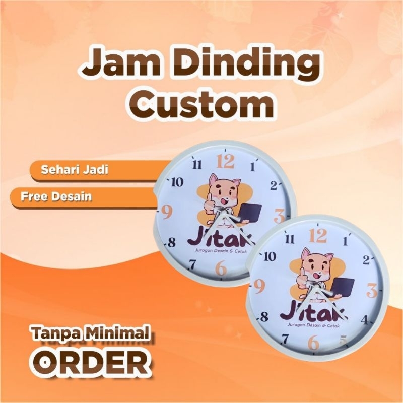 Jam Dinding Custom / Souvenir Jam Dinding Custom / Hadiah Jam Dinding Custom / Jam Dinding Promosi