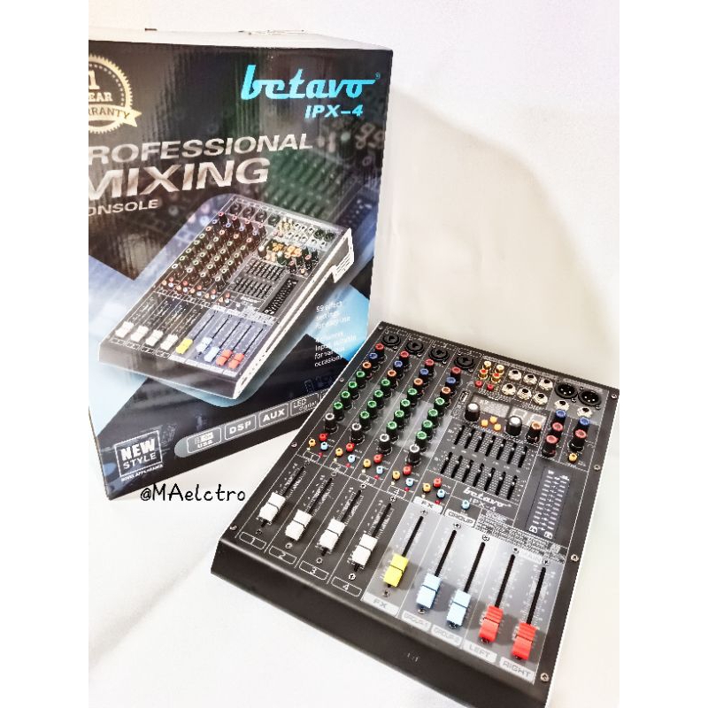 MIXER BETAVO IPX 4 / MIXER 4 CHANNEL PROVESSIONAL MIXING CONSOLE