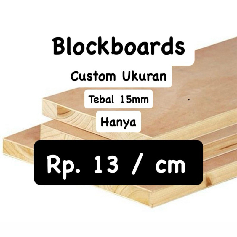 Blockboards Custom Tebal 15mm Blockboard Halus Meranti