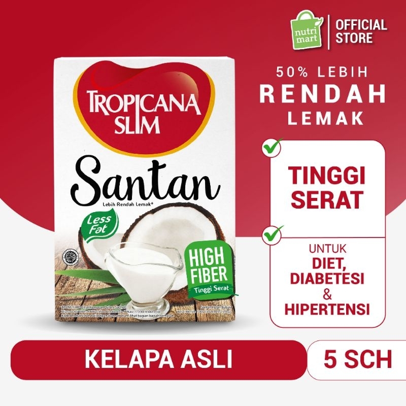 

EXP 03.2026 Tropicana Slim Santan 5 Sachet Bantu dukung hidup sehat