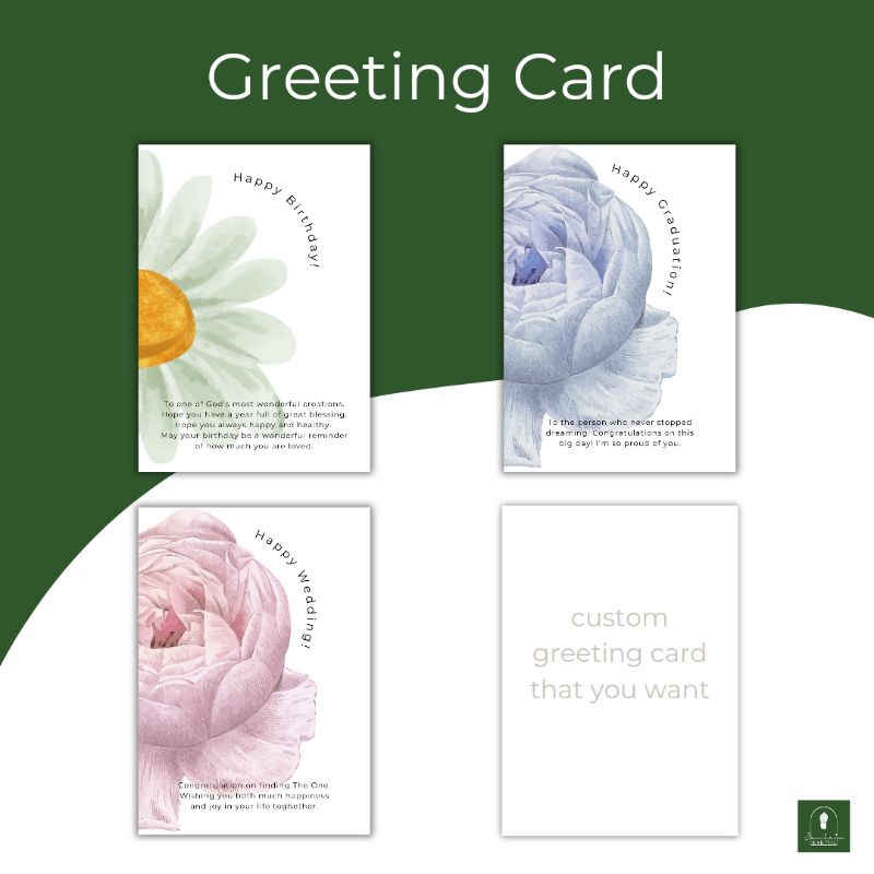 Custom Greeting Card|Birthday Card|Graduation Card|Wedding Card