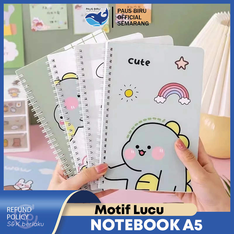 

Paus Biru - AIMILO Lucu Buku Tulis A5 Notebook Buku Catatan Sekolah Anak Kartun Stationery Kuliah - Buku Diary Korea Aesthetic Gambar Lucu
