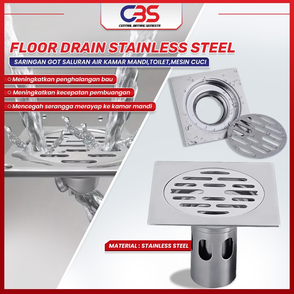 Saringan Got Stainless Steel Anti Bau Anti Kecoa Anti-odori-insect Floor Drain Dapur