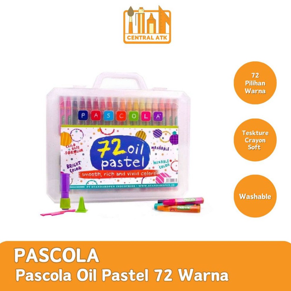 

KODE U9J CRAYON OIL PASTEL PASCOLA ISI 72 WARNA