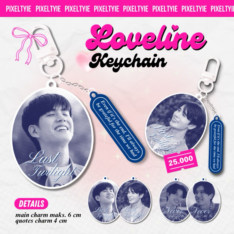 (made by order) KEYCHAIN KEYRING GMMTV BL JIMMYSEA PONDPHUWIN JOONGDUNK GEMINIFOURTH MILKLOVE NAMTAN