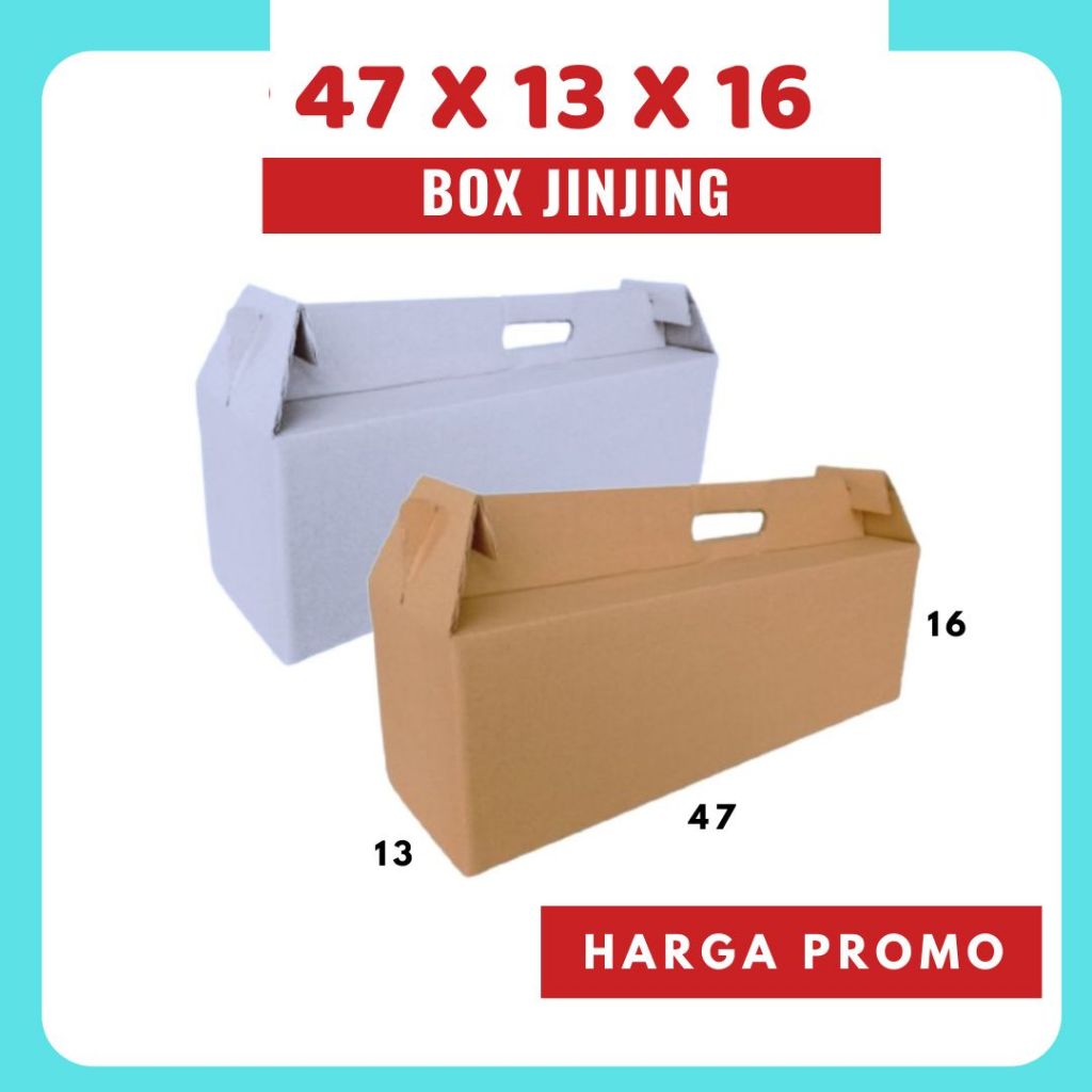 

Kardus Jinjing 47x13x16 Gable Box Dus Parcel Packing Buah Hampers Kemasan Idul fitri