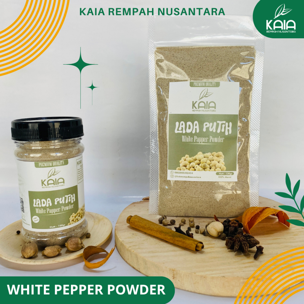 

KAIA Lada Putih - Rempah bumbu dapur bubuk premium