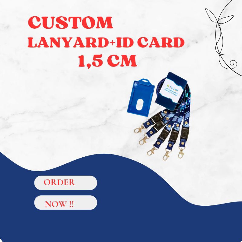 

Tali Lanyard Custom Sepaket Id Card 1,5 CM