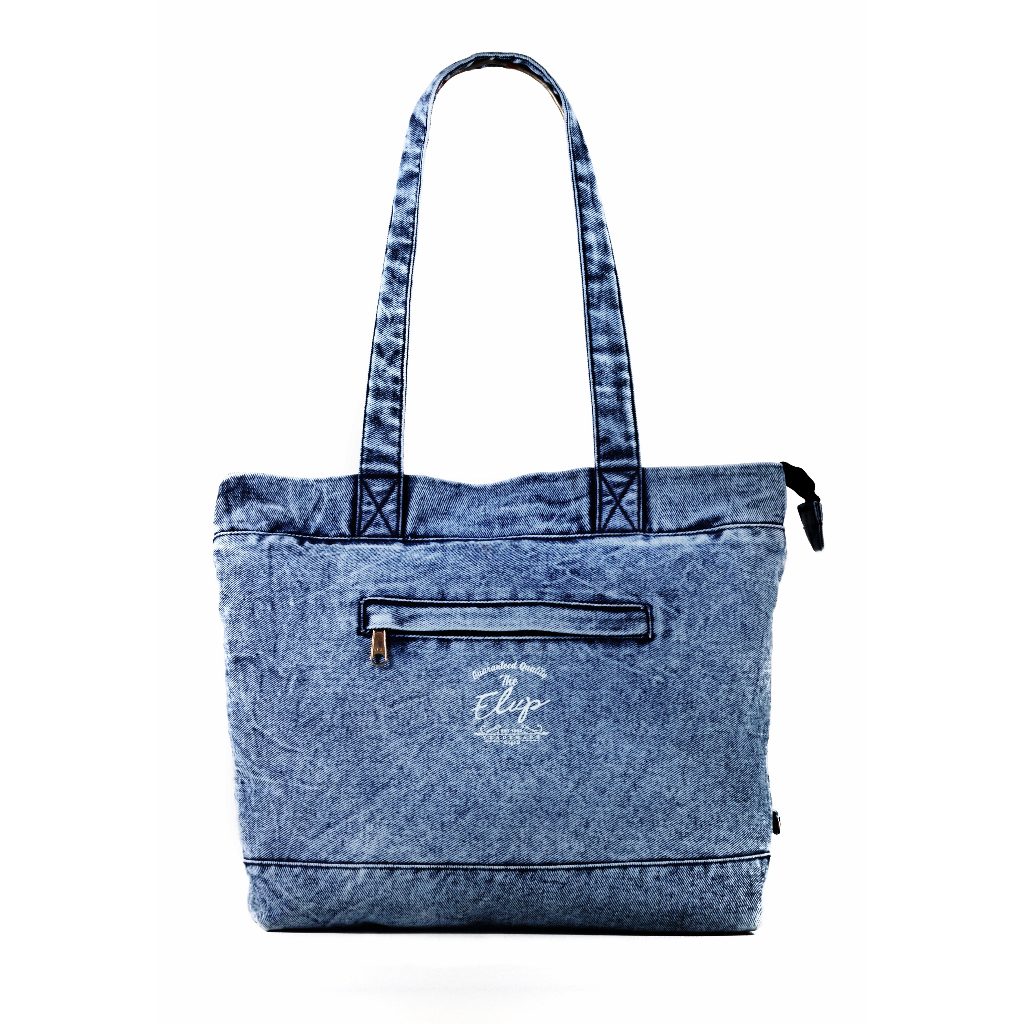 TAS TOTEBAG DENIM/JEANS    SENWASH BLUE ICE