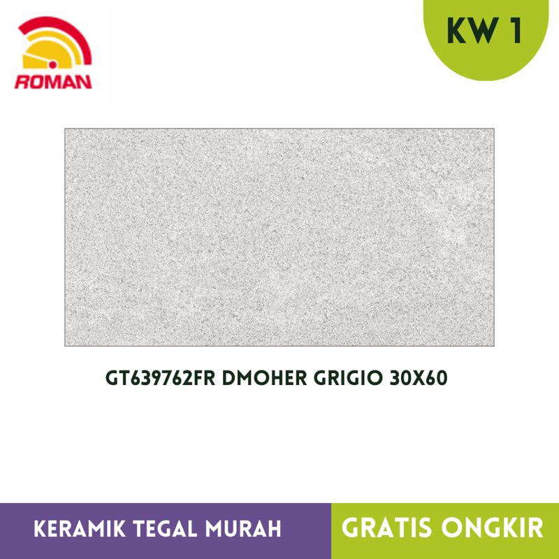 PROMO Granit Roman Glossy Rintik abu 30x60 dMoher Grigio GT639762FR KW2