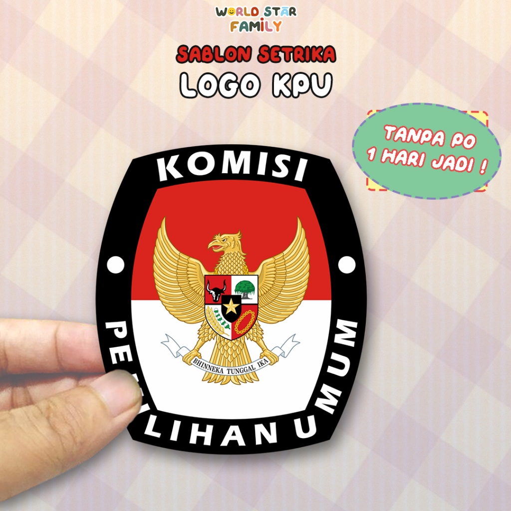 

WSF Stiker Kain KPU LOGO Stiker Pilgub 2024 Pilkada 2024 Pilkada serentak 27 November 2024 Stiker DIY Souvenir Sablon setrika Stiker label STIKER LABEL BAJU MURAH Sablon DTF