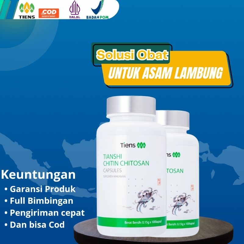 HERBAL TCM TIENS CHITIN CHITOSAN | Untuk kesehatan mengandung serat chitosan Chitin Chitosan Origina