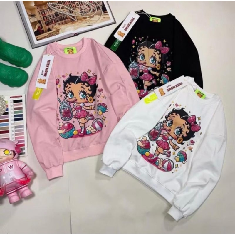 TP648 prem sweater betty boop