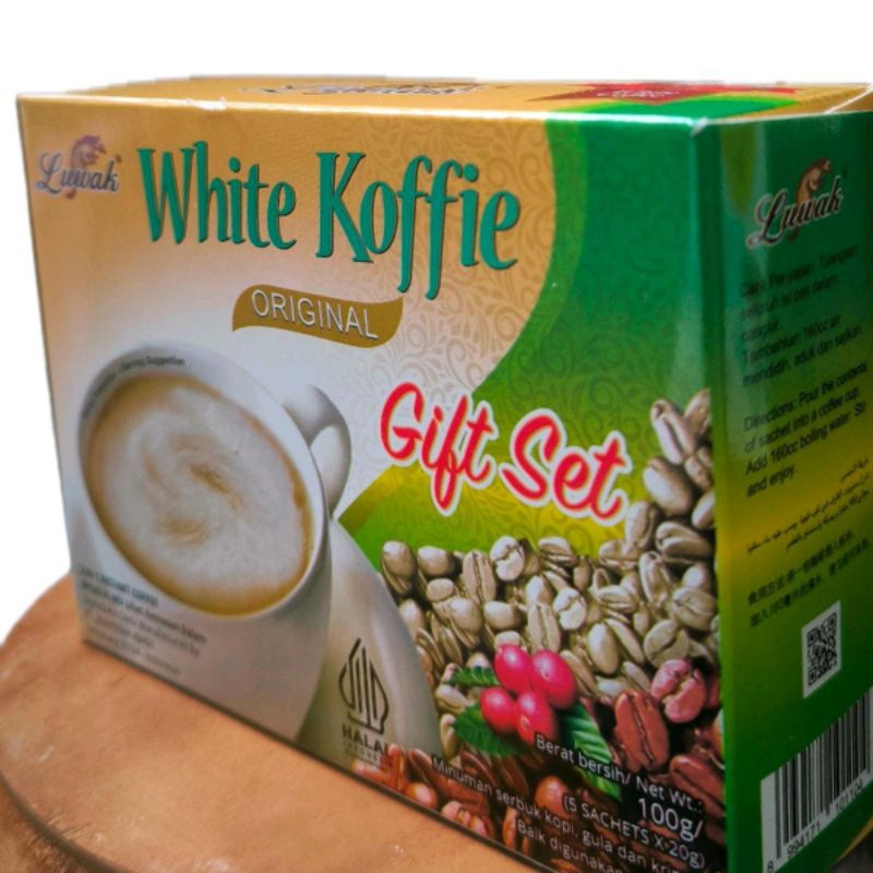 

Luwak White Koffie Original Gift Set 3 in 1 Kemasan 5 Sachet Instant Coffee