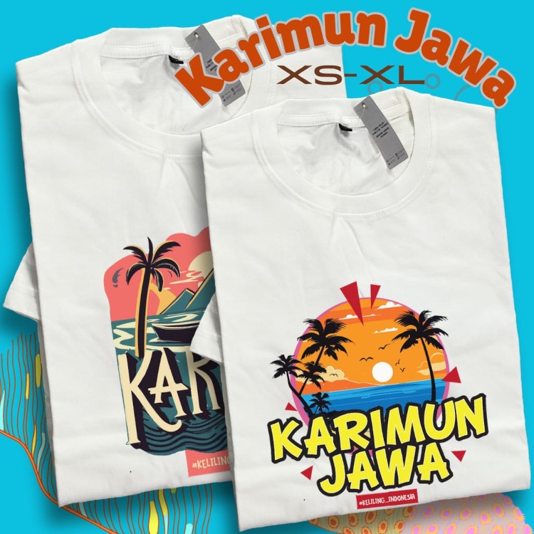 Kaos Oleh-oleh Souvenir Karimunjawa Destinasi Wisata Alam Populer Indonesia - Kaos Cowo Cewe Bahan T