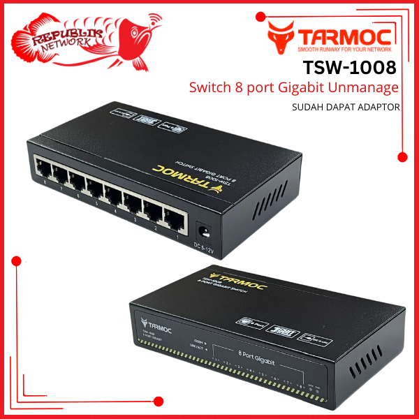 Tarmoc TSW-1008 Switch Unmanage Gigabit 8 port Metal Case