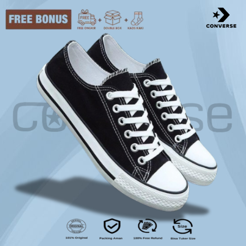sepatu sneakers converse all star hitam putih sepatu sekolah wanita pria
