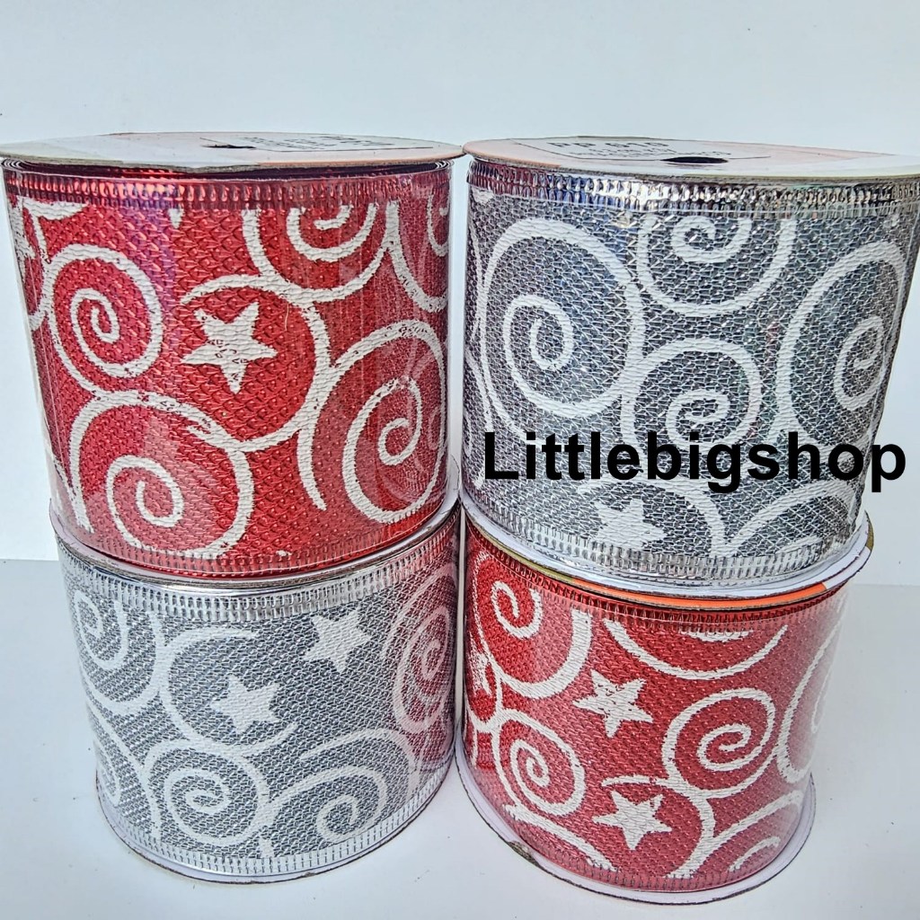 

PITA GLITTER NATAL PITA PARCEL PITA CHRISTMAS PITA HIASAN CANTIK LEBAR 6,3 cm