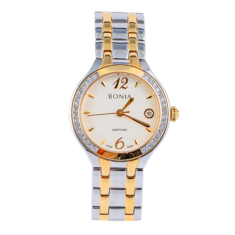 Jam Tangan Wanita Bonia Premium White Dial Stainless Steel Analog BP10351-2125S Original