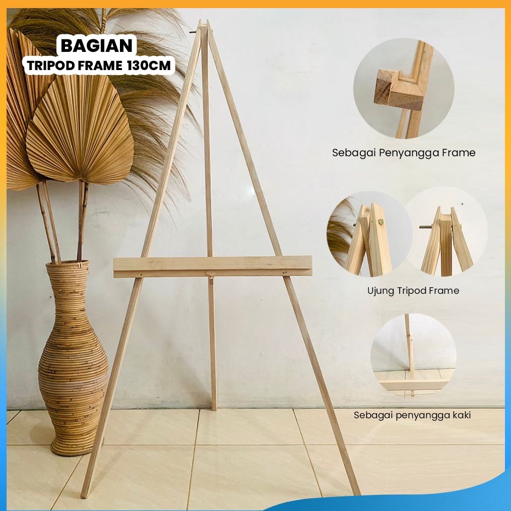 

KODE O84I Easel Standing Frame Kayu Wooden Board Besar Stand Lukis Kayu Jati Belanda Penyanggah Papan Bunga Lukisan Kanvas Whiteboard Frame Bingkai Foto Wedding