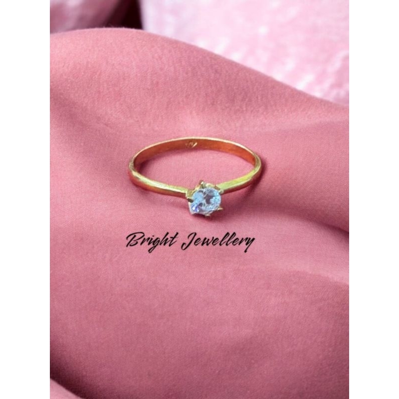 Cincin Soliter emas muda 1 gram