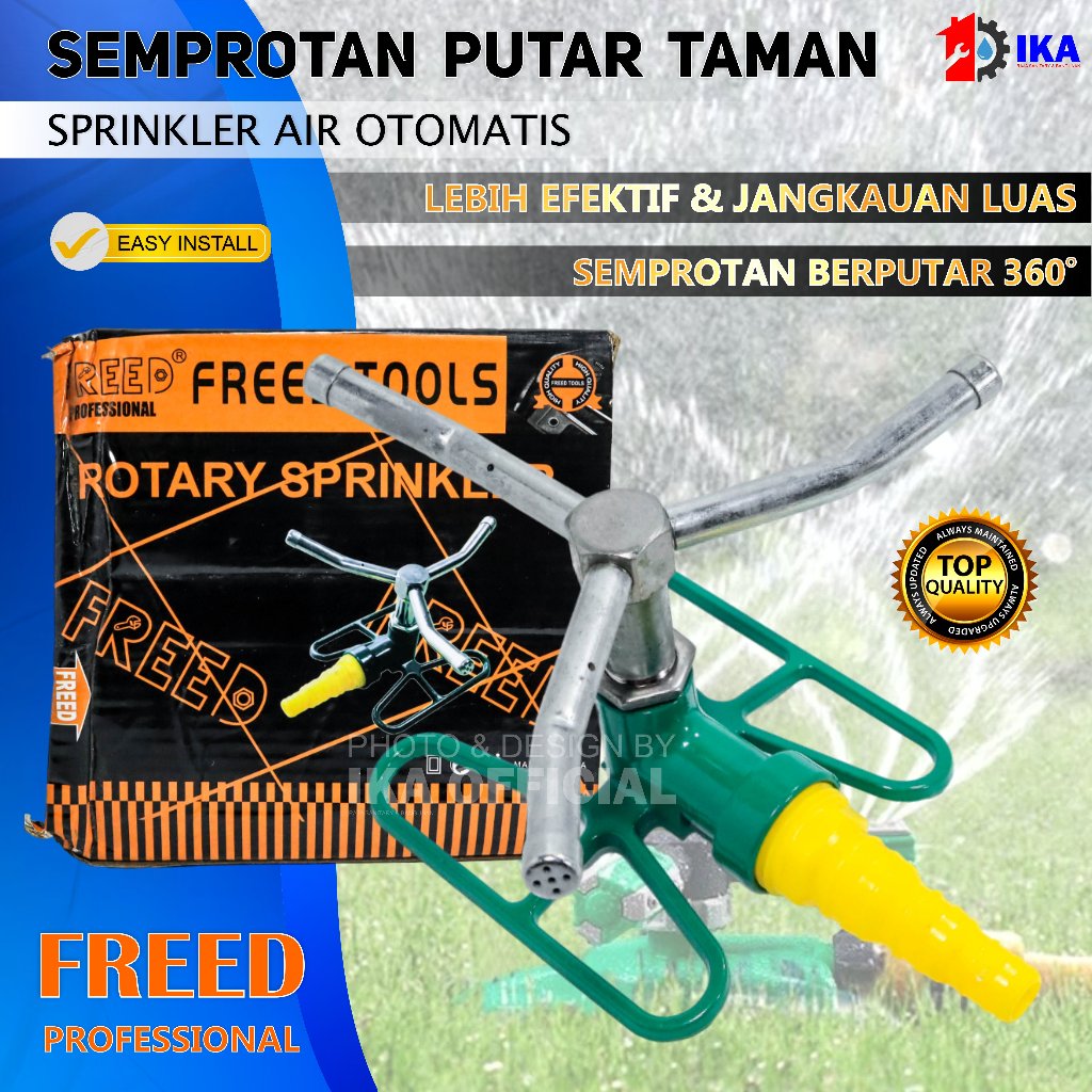Semprotan Putar Taman Rotary Sprinkler Springkel Springkler 3 Kaki Kran Baling Shower Sprayer / Semp