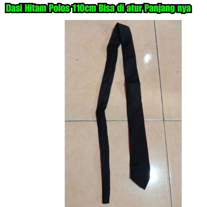 Dasi hitam polos Panjang 110cm bisa di atur panjang nya dasi baju dasi leher Hitam dasi 110cm