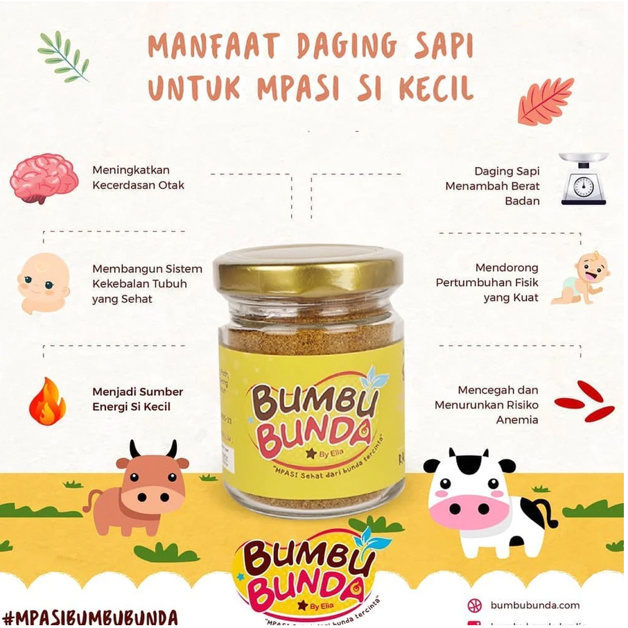 

BUMBU BUNDA BY ELIA Kaldu Mpasi Bubuk Ayam Sapi Mpasi Bayi BB Booster Non Msg Lengkap